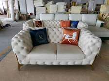2 seater round buttoned chester sofa