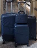 Durable 4-Piece Navy Luggage Set with Spinner Wheels