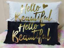 Trendy decorative word pillows