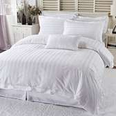 Super quality white striped duvet covers