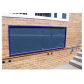 glass sliding noticeboard 8*4 fts