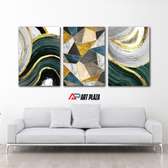 3 piece abstract wall hangings