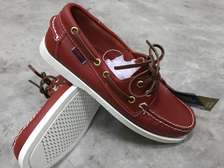 Men's Leather Boat Shoes Brown Mustard Yellow