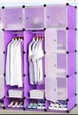 Purple plastic wardrobe