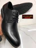 Black plain cap formal shoes