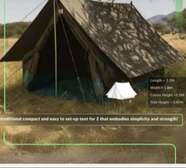 Compact 2-Person Safari Minor Tent Durable Easy Setup