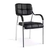 PU leather guest visitor chair with armrest