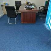 Blue wall to wall carpet