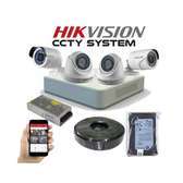 Hikvision Four CCTV Cameras Complete 720p System Kit