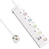 4 Way Power strip extension cable with USB port