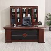 Office Desk: 1.6m Executive Office Desk In Mahogany Finish