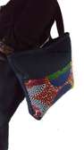 Womens Multicolor Denim handbag and armlet