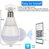 Nanny Camera,1080P 360 Degree Night Vision，Wifi Bulb Camera