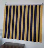 Yellow and blue vertical blinds