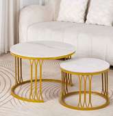 Two piece Round -Marble coffee tables