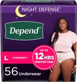 Depend Night Defense Adult Diapers 56 Pack