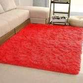 Red Fluffy carpet