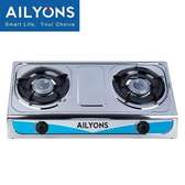 AILYONS GS013 Stainless Steel Gas Stove Two Burner