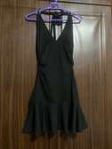 Elegant Little Black Dress Sleeveless V-Neck Flared