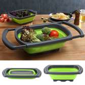 Collapsible over the sink collander with Adjustable handles
