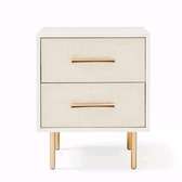 Modern bedside cabinet with gold handles