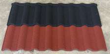 Classic Stone-Coated Metal Roofing Tiles Black Red Wave