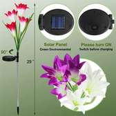 6/4/1Pcs Outdoor Lily Flower Waterproof Solar Lights