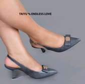 TAIYU White Slingback Kitten Heel Elegant Shoes