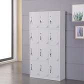 12 Locker Steel Office Storage Cabinet