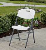 White Polyester Foldable Outdoor Chair