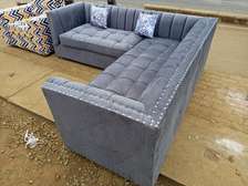 6seater L sofa with a permanent back with cocus