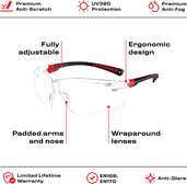 BISON LIFE Safety Glasses - Scratch Resistant Wrap