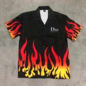 Casual Business Lv Dior Drew Bulls Flames Shirts*