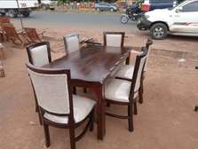 6 Seater Custom-made Dining Sets - Mahogany Wood