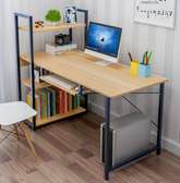 Metal Framed Home Office Computer Desk with Shelves