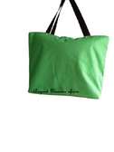Womens Green canvas handbag with armlet