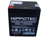 Nippotec Solar Deep Cycle Lead Acid Battery, 12V/5Ah