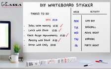 Adhesive whiteboard sticker