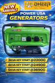 Power USA Generator 3kVA-5kVA Key Start Portable