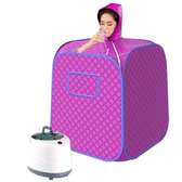 Foldable steam sauna with seat