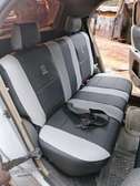 Toyota Rear Seat Covers Black Gray Synthetic Leather