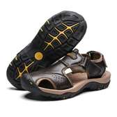 Men Leather Open Shoes