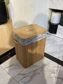 Eco-friendly Foldable bamboo laundry basket  brown