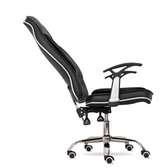 Reclining or slanting office leather chair