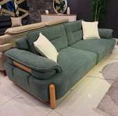 Modern Green Sofa 3-Seater with Wooden Frame