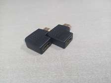 HDMI Male-Female Adapter in L, 90º output