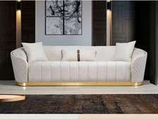 Modern off-white three seater sofa and