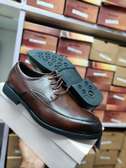 Empire Design Leather Official Shoes Men Coffee Laced Shoes
