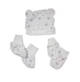 Newborn Baby Cap Mittens & Socks Set