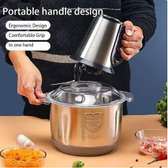 Electric Food Chopper with Meat Grinder & Vegetable Chopper
